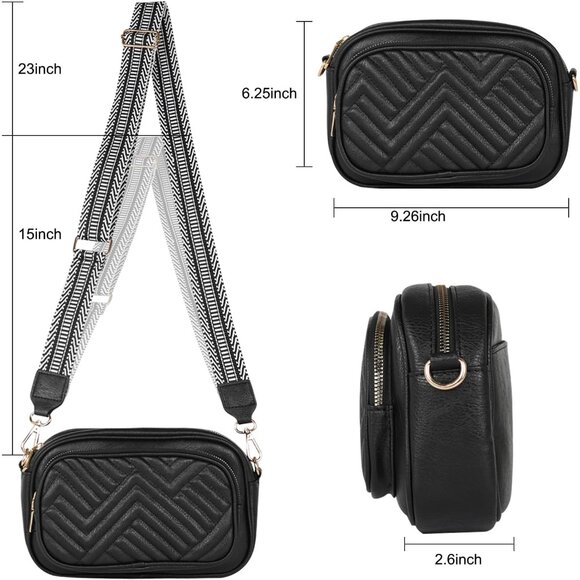 Crossbody Bag Women Vegan Leather Small Space Saver Stylish Travel Purse - Picture 4 of 7